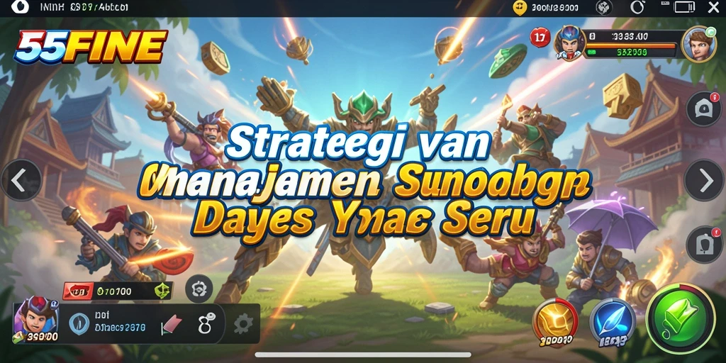 Tangkapan layar <strong>55FIVE</strong> yang menampilkan aksi pertempuran strategi.