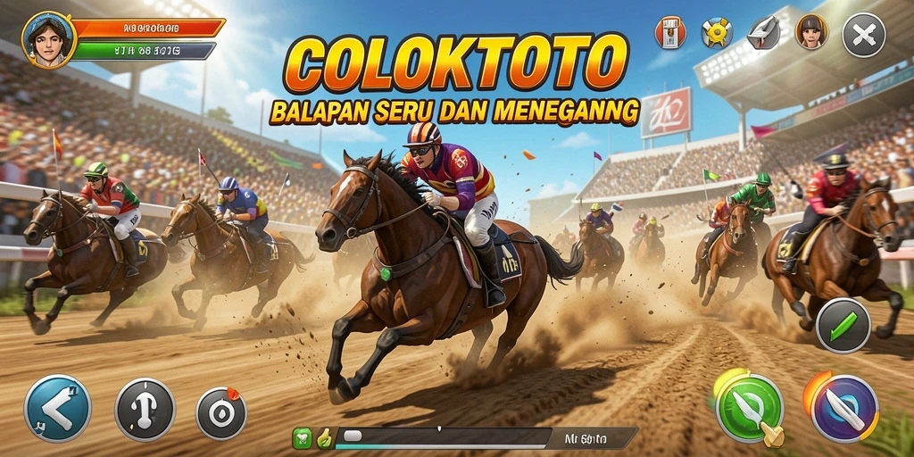 Gameplay balapan menegangkan di COLOKTOTO