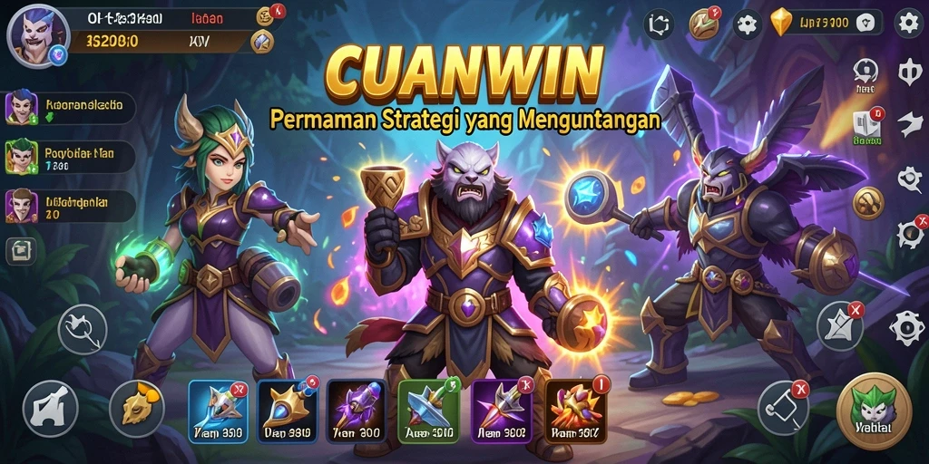 Screenshot CUANWIN menampilkan gameplay strategi yang intens dan mendebarkan.