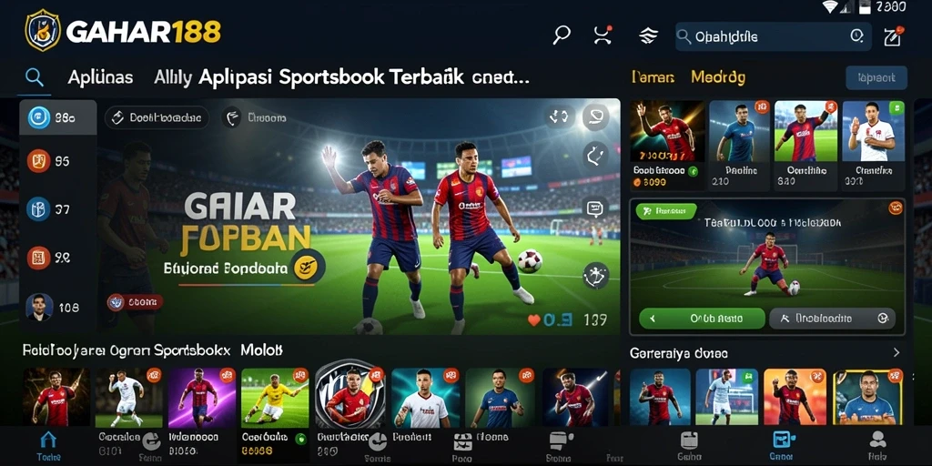 Tampilan utama GAHAR188 menampilkan berbagai pilihan taruhan olahraga.