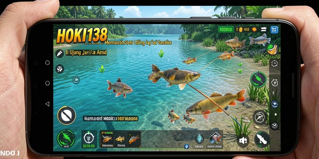 Tampilan gameplay memancing yang seru di HOKI138.