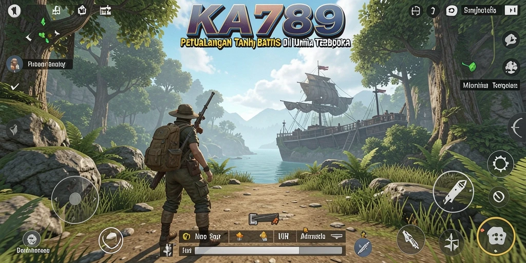 Tangkapan layar gameplay KA789 menampilkan dunia terbuka yang luas dan indah.
