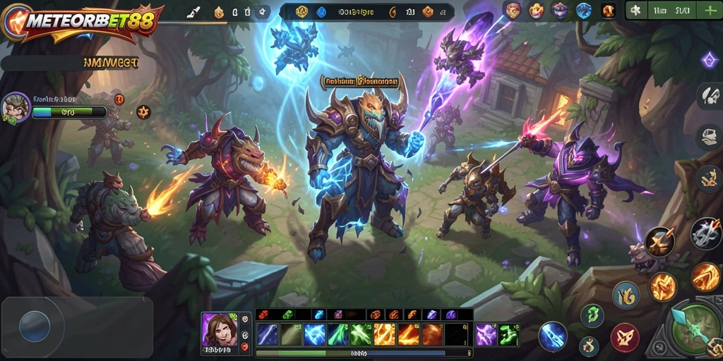 Tampilan gameplay METEORBET88 dengan aksi seru di dunia MMORPG.