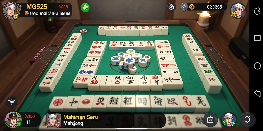 Tampilan gameplay seru dari MG525 dalam aksi Mahjong.