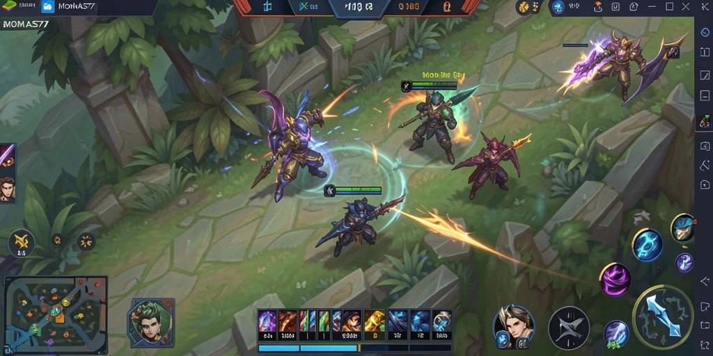 Tampilan seru gameplay MONAS77 dalam aksi pertempuran.