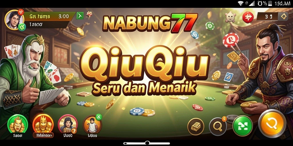 Tampilan grafis menarik dari gameplay QiuQiu di NABUNG77.