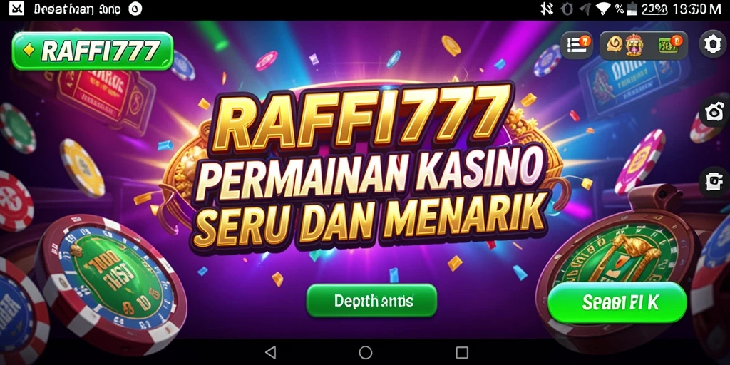 Tampilan permainan kasino yang menarik dan penuh warna di RAFFI777.