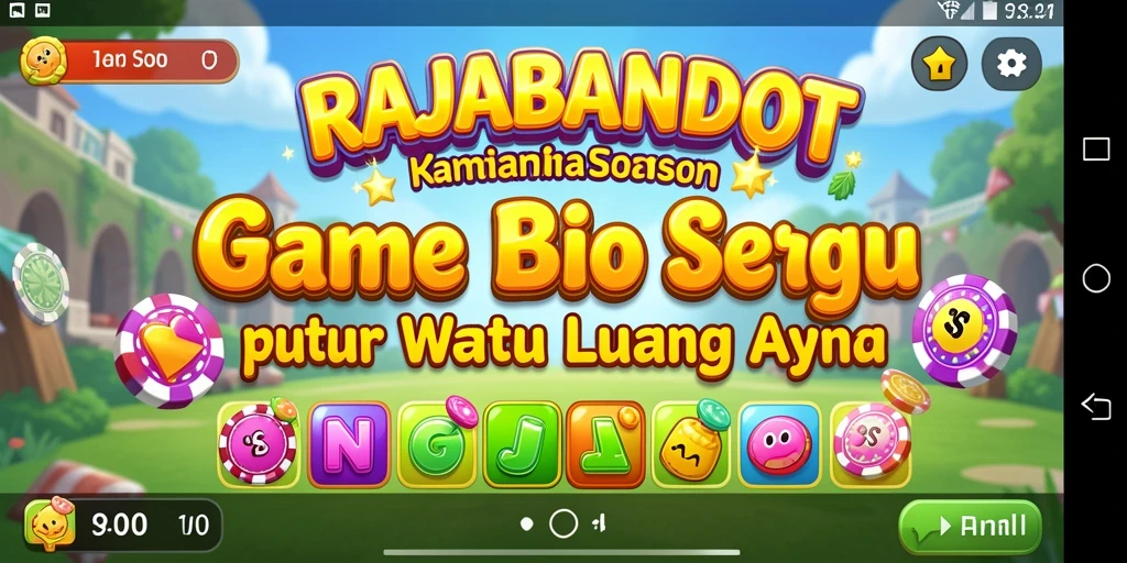 Tampilan gameplay seru RAJABANDOT dengan fitur Bingo yang menarik.