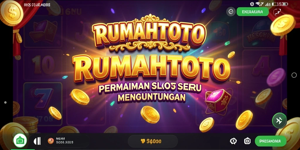 Screenshot gameplay RUMAHTOTO yang menampilkan mesin slot yang menarik.