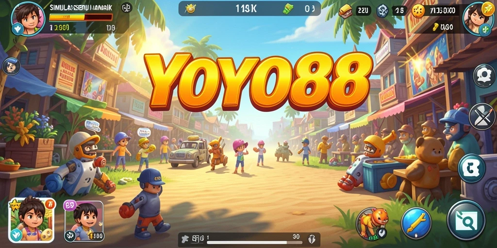 Tampilan gameplay yang mendebarkan dari YOYO88 dengan simulasi hidup.